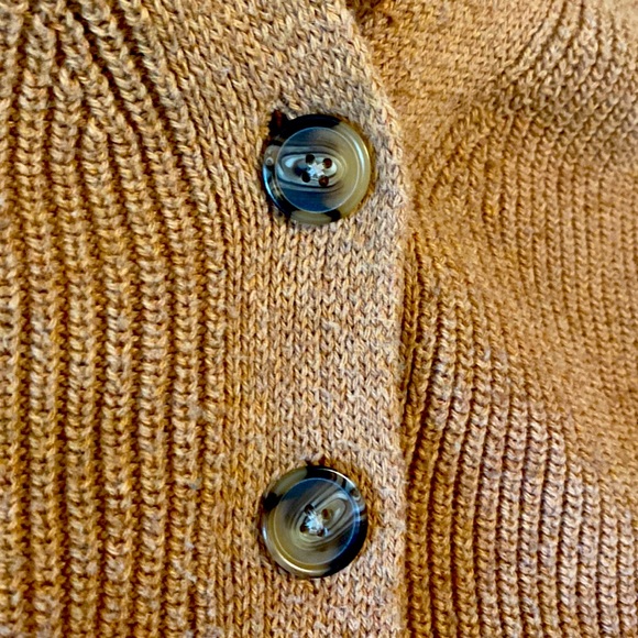 Old Navy Tan Camel Wool Blend Waist Length Button Up Cardigan Size Small - Picture 5 of 7